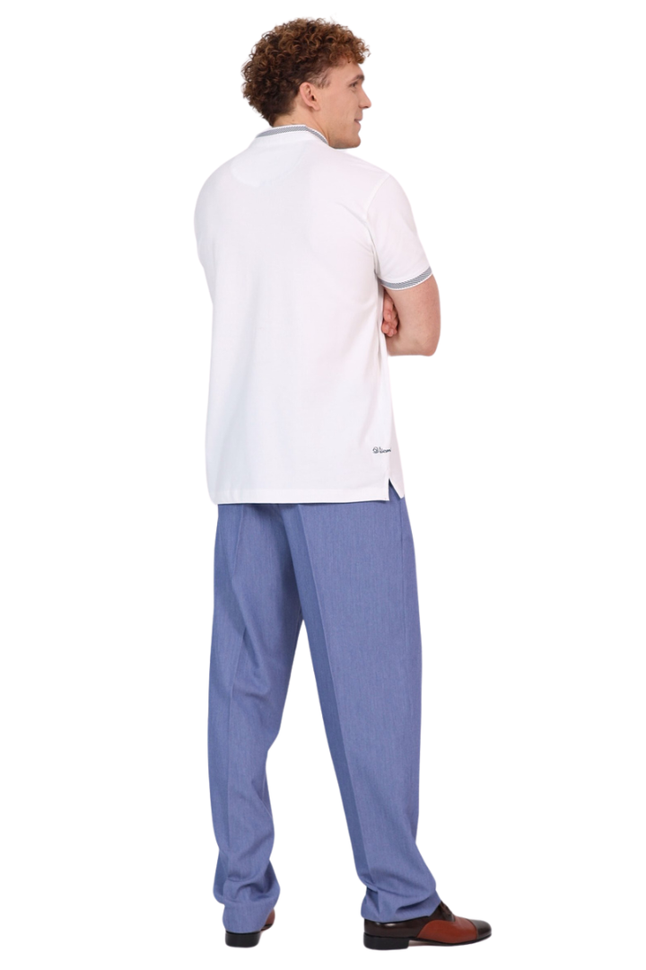 Men’s Cotton Mandarin Collar Polo