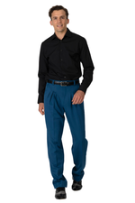 Load image into Gallery viewer, Petrol Blue Men&#39;s Tango Pants With Three Pleats
