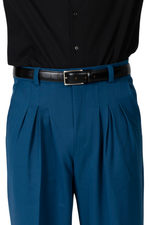 Load image into Gallery viewer, Petrol Blue Men&#39;s Tango Pants With Three Pleats
