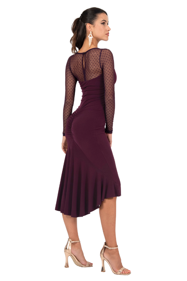 Mermaid Dress With Tulle Sleeves