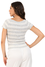 Load image into Gallery viewer, Metallic Thread Ribbed Knit Top (M,L)