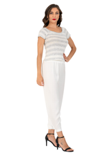Load image into Gallery viewer, Metallic Thread Ribbed Knit Top (M,L)