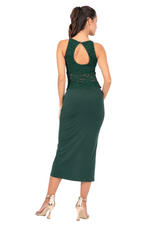 Load image into Gallery viewer, Lace Keyhole Back Dance Sleeveless Crop Top
