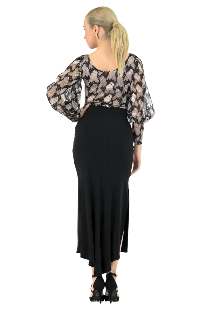 Midi Tango Skirt With Side Slit