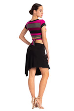 Load image into Gallery viewer, Mini Asymmetric Tango Skirt