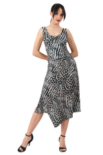 Load image into Gallery viewer, Mixed Animal Print Dress With Cutout Back &amp; Metallic Detail
