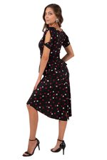 Load image into Gallery viewer, Mixed Polka Dot Peplum Tango Dress

