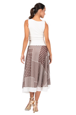 Load image into Gallery viewer, Mixed Polka Dot Two-layer Satin Dance Skirt
