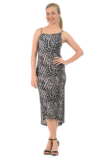 Load image into Gallery viewer, Mixed Animal Print Dress With Slit
