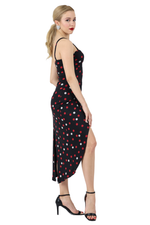 Load image into Gallery viewer, Mixed Polka Dot Dress With Twist Detail