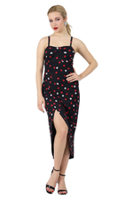 Load image into Gallery viewer, Mixed Polka Dot Dress With Twist Detail