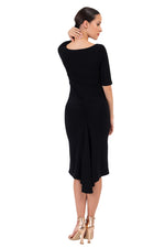 Load image into Gallery viewer, Monochrome Front Cutout Fishtail Dress With Sleeves