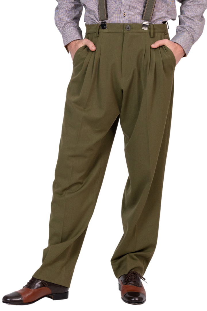 Monochrome Tango Pants With Four Pleats