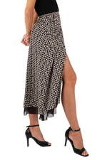 Load image into Gallery viewer, Monogram Print Two-layer Wrap Dance Skirt
