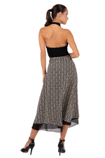 Load image into Gallery viewer, Monogram Print Two-layer Wrap Dance Skirt
