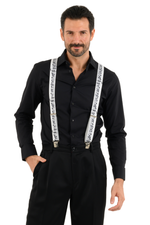 Load image into Gallery viewer, Music Notes Men&#39;s Adjustable Suspenders
