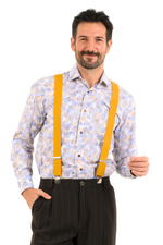 Load image into Gallery viewer, Mustard Yellow Men&#39;s Adjustable Suspenders
