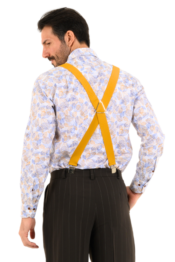 Mustard Yellow Men's Adjustable Suspenders