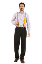 Load image into Gallery viewer, Mustard Yellow Men&#39;s Adjustable Suspenders
