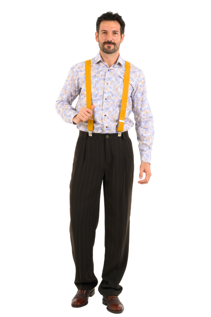 Mustard Yellow Men's Adjustable Suspenders