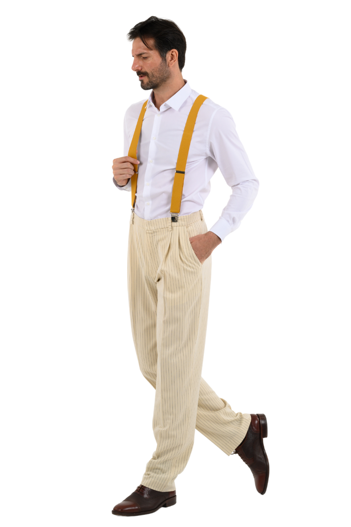 Mustard Yellow Men's Adjustable Suspenders