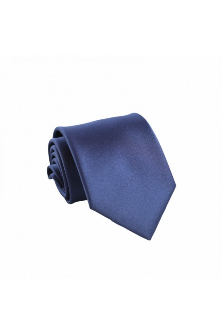 Navy Blue Men's Satin Necktie