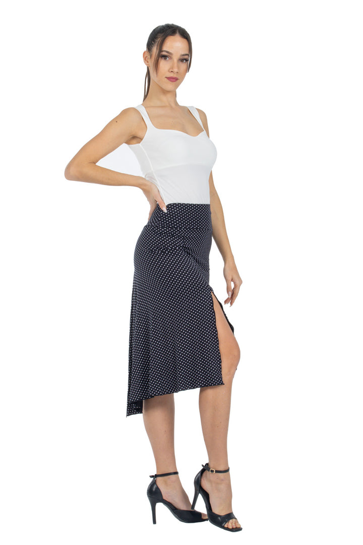 Polka Dot Skirt With Back Movement