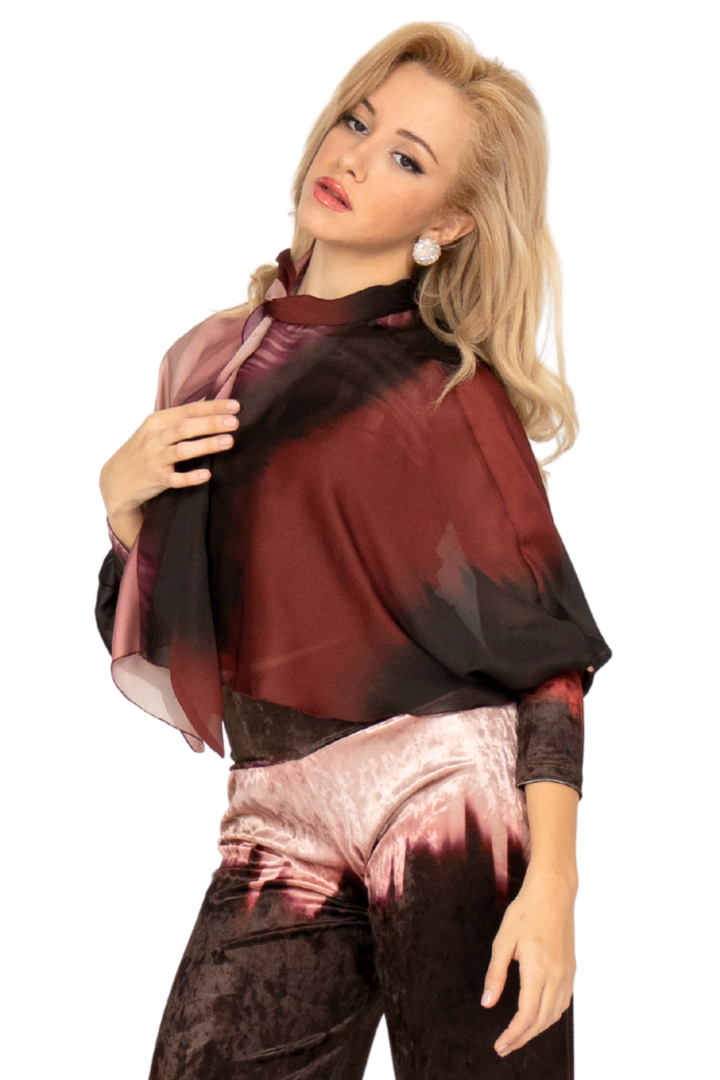 Ombré Muslin Cropped Cape