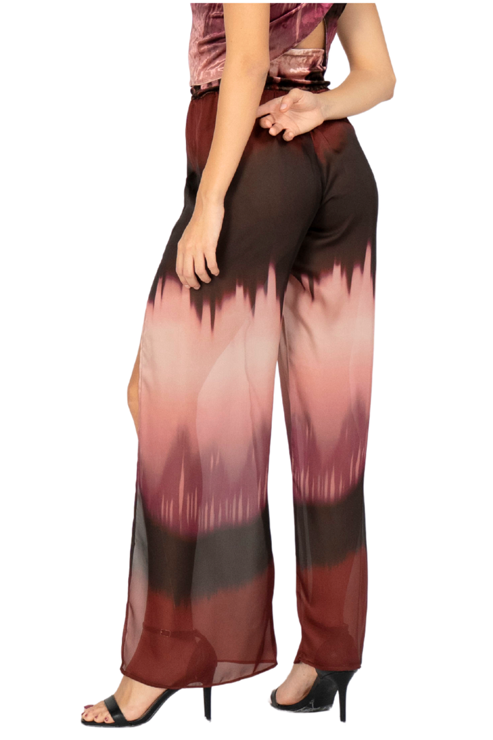 Ombré Muslin Pants With Slits