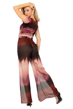 Load image into Gallery viewer, Ombré Overlap Back Velvet Crop Top