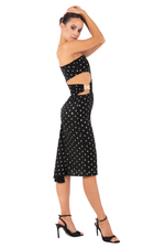 Load image into Gallery viewer, One-Shoulder Cut-Out Tango Dress with Gold Detail
