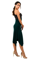 Load image into Gallery viewer, one-Shoulder Dress With Side Draping And Black Tulle Top
