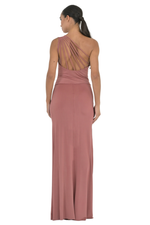 Load image into Gallery viewer, One-Sleeve Tango Maxi Dress With Strappy Back
