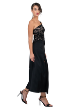 Load image into Gallery viewer, One-shoulder Lace &amp; Satin Dance Dress