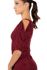Load image into Gallery viewer, One-sleeve Sparkling Top With Off The Shoulder Sleeve
