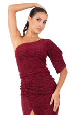 Load image into Gallery viewer, One-sleeve Sparkling Top With Cutout Sleeve
