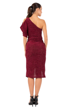 Load image into Gallery viewer, One-sleeve Sparkling Top With Cutout Sleeve
