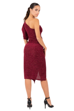 Load image into Gallery viewer, One-sleeve Sparkling Top With Cutout Sleeve
