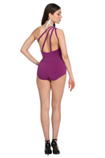 Load image into Gallery viewer, One Shoulder Bodysuit With Decorative Strappy Back
