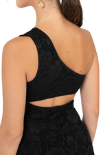 Load image into Gallery viewer, One Shoulder Lace Keyhole Back Dress