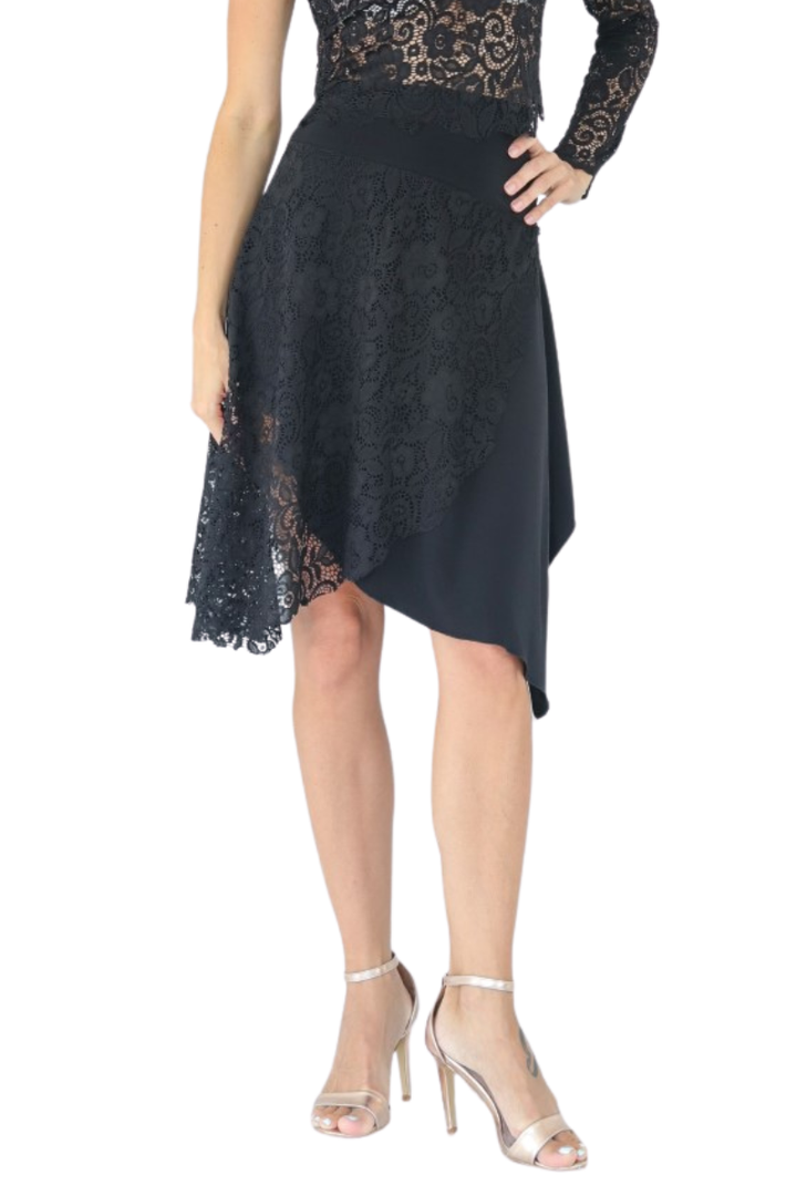 One Side Lace Tango Skirt