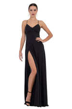 Load image into Gallery viewer, Open Back Maxi Dress With High Slit