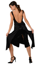 Load image into Gallery viewer, Open Back Sequin Dress With Decorative Bow
