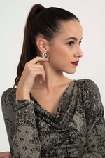 Load image into Gallery viewer, Ophelia Graphite Teardrop Tango Earrings