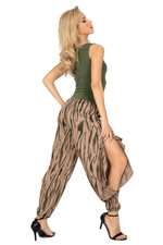 Load image into Gallery viewer, Organic Zebra Print Harem Style Tango Pants