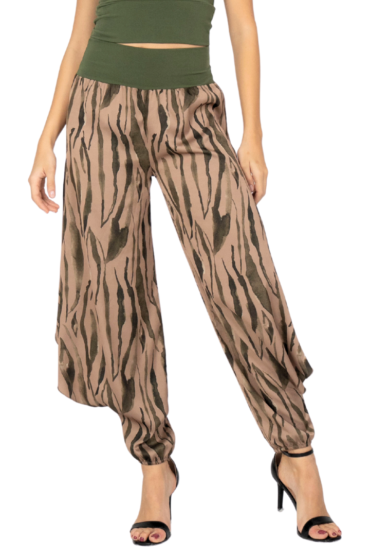 Organic Zebra Print Harem Style Tango Pants