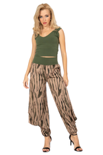 Load image into Gallery viewer, Organic Zebra Print Harem Style Tango Pants