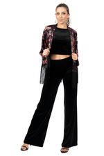 Load image into Gallery viewer, Oriental Velvet Floral Print Tango Kimono