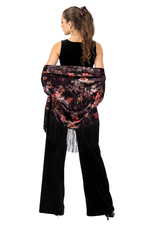 Load image into Gallery viewer, Oriental Velvet Floral Print Tango Kimono