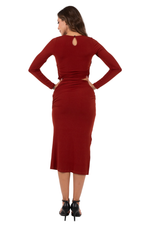 Load image into Gallery viewer, Overlap Draped Tango Top With Sleeves